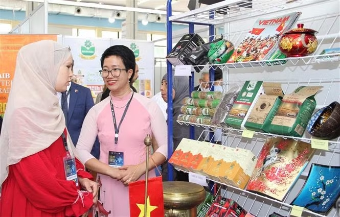 Vietnam tourism booth attracts visitors at travel show in Algiers
